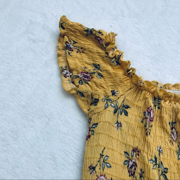 Sky and Sparrow, Yellow Floral Boho Dress, Lined, Size M - Picture 5 of 16